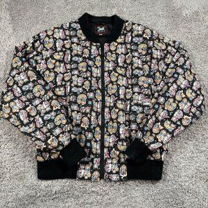Infinity Chic Cats And Dogs Vintage 80s Bomber Jacket Womens One Size USA